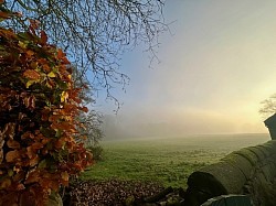 View on a misty day